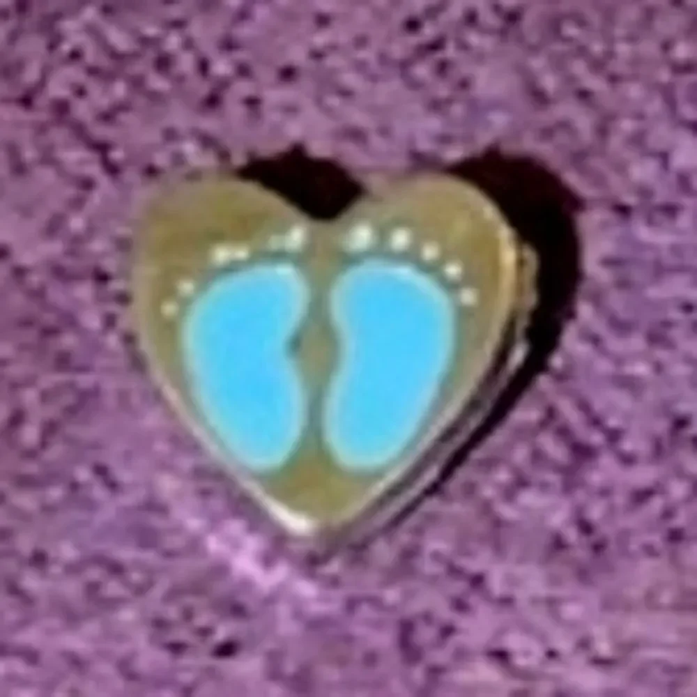 Heart-Shaped Blue Footprint 